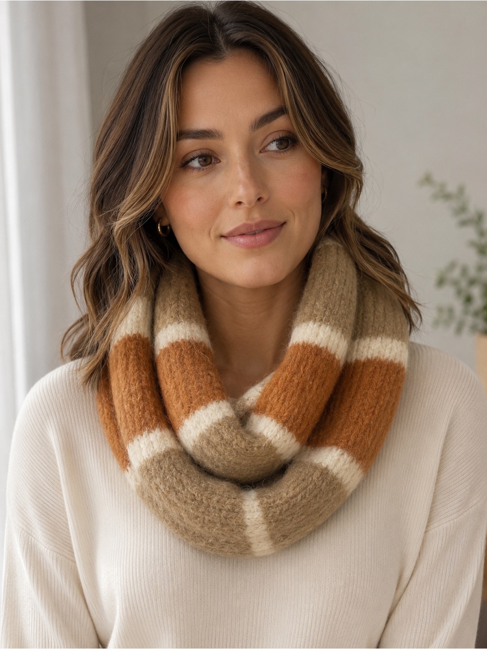 Neutral super soft infinity scarf NWT